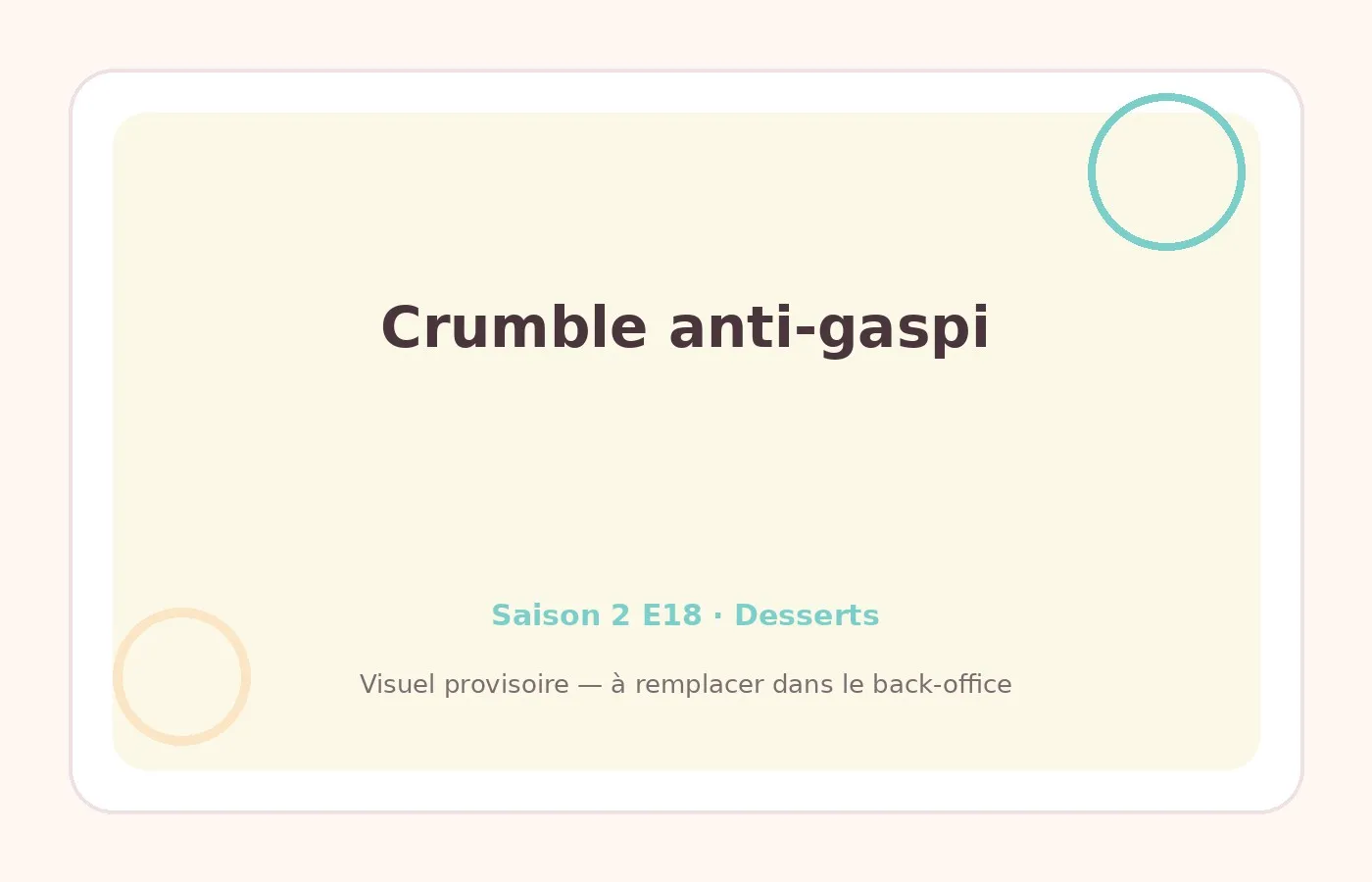 Crumble anti-gaspi