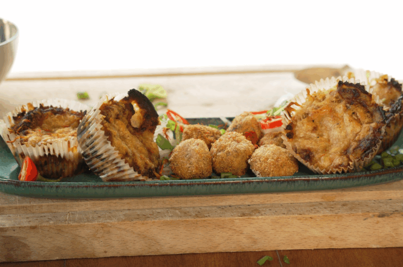 Gratins de feuilles de patate douce au curry